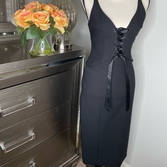 𝅺NWT Cinq A Sept “Demia” Bustier Midi Dress - Picture 5 of 13